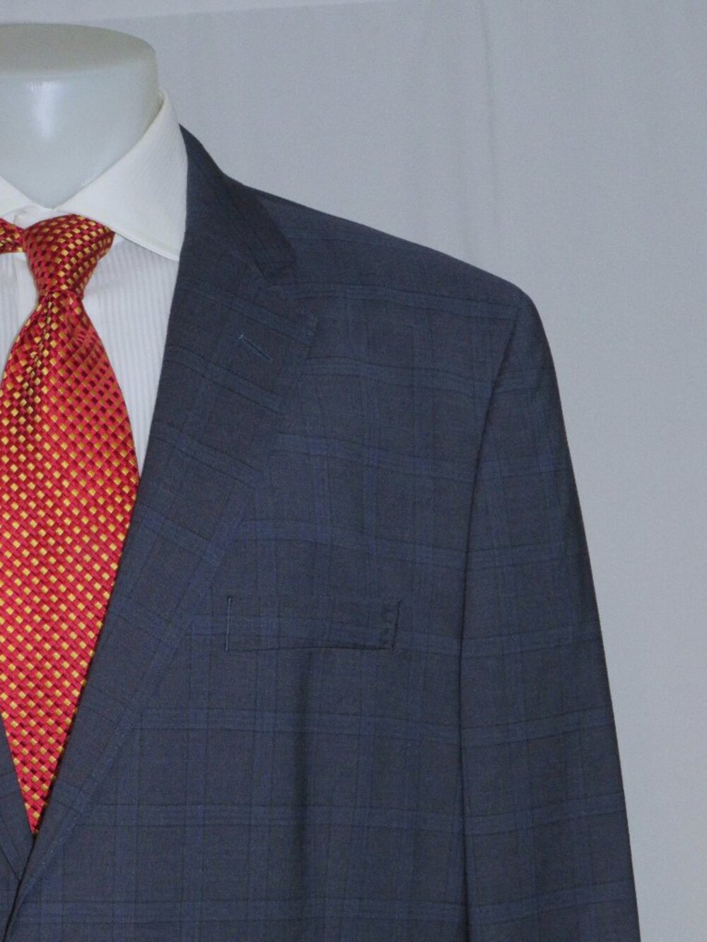 Brooks Brothers 1818 Traditional Reda Blue Plaid Two Button Suit 48R NWT